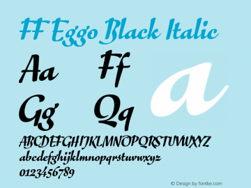 FFEggo-BlackItalic Version 7.504; 2015; Build 1021图片样张