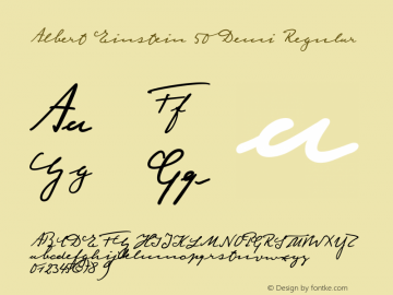 Albert Einstein 50 Demi 50 Demi Version 1.039 Font Sample