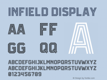 Infield Display Version 1.000 Font Sample