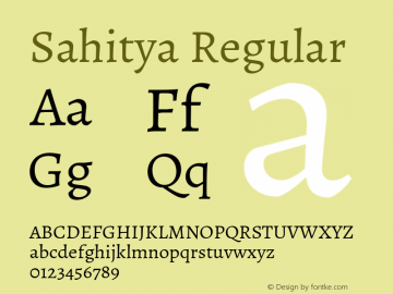 Sahitya Version 1.000;PS 001.000;hotconv 1.0.70;makeotf.lib2.5.58329 DEVELOPMENT; ttfautohint (v1.2) -l 8 -r 50 -G 200 -x 16 -D latn -f none -w G -W -X 