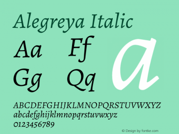 Alegreya-Italic Version 1.003图片样张