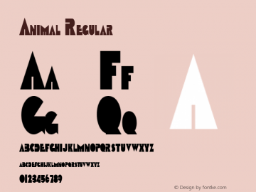 Animal Regular Altsys Metamorphosis:11/13/94 Font Sample