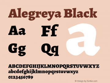 Alegreya Black Version 2.000;PS 002.000;hotconv 1.0.88;makeotf.lib2.5.64775图片样张