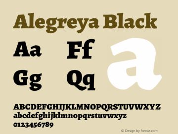 Alegreya Black Version 2.000; ttfautohint (v1.5) Font Sample