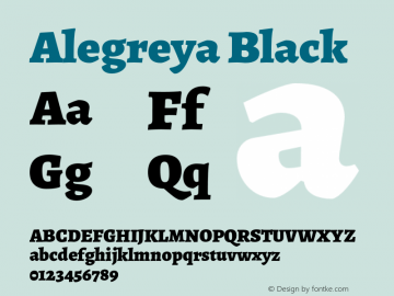 Alegreya Black Version 2.001;PS 002.001;hotconv 1.0.88;makeotf.lib2.5.64775图片样张
