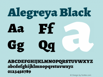 Alegreya Black Version 2.002; ttfautohint (v1.6)图片样张