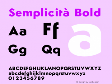 Semplicita-Bold Version 2.500图片样张