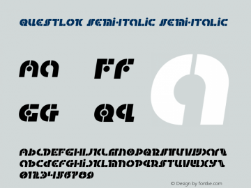 Questlok Semi-Italic Version 2.0; 2017图片样张