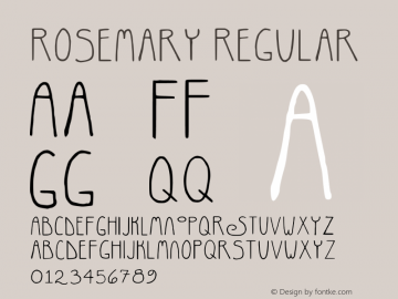 Rosemary Regular Version 001.000图片样张
