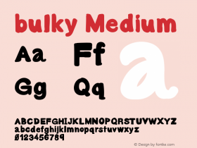 bulky Version 001.000 Font Sample