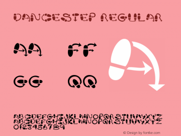 DanceStep Regular Fish Dicks Inc. 11/9/97 Font Sample