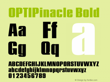 OPTIPinacle-ExtraBold Version 1.000;PS 001.001;hotconv 1.0.56图片样张