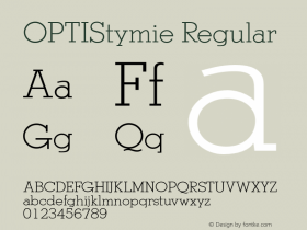 OPTIStymie-Light 001.000 Font Sample