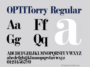 OPTITorry-Heavy 001.000 Font Sample