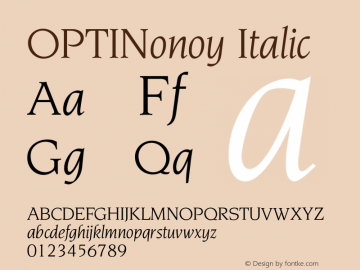 OPTINonoy-BookItalic 001.000图片样张