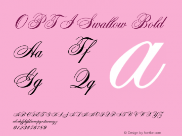 OPTISwallow-Bold 001.000 Font Sample