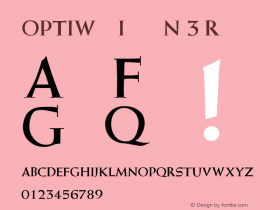 OPTIWeissInitialsNo3  Font Sample