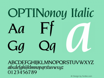 OPTINonoy-MediumItalic 001.000图片样张