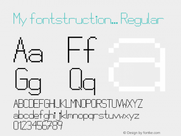 My fontstruction... Regular Version 1.0图片样张