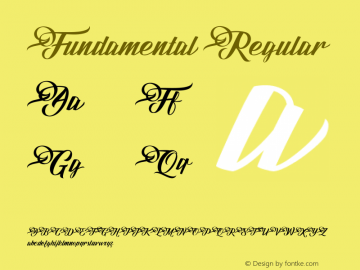 Fundamental Version 1.000 Font Sample