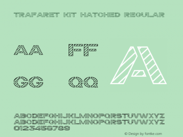 Trafaret Kit Hatched Version 1.000 Font Sample