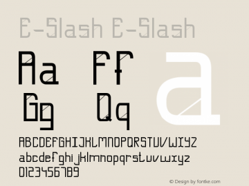 E-Slash Version 1.00 March 18, 2015, initial release图片样张
