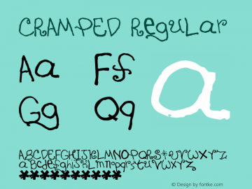 CRAMPED Regular Psychedelic jungle - A Serious Font For Serious People.图片样张