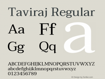 Taviraj-Regular Version 1.000图片样张