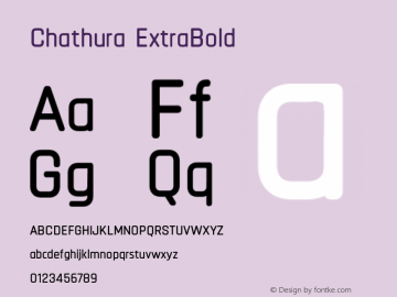 Chathura-ExtraBold Version 1.001 2016 Font Sample