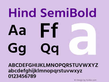 Hind SemiBold Version 2.000;PS 1.0;hotconv 1.0.79;makeotf.lib2.5.61930; ttfautohint (v1.5.33-1714) -l 8 -r 50 -G 200 -x 13 -D latn -f deva -w G -W -c -X 