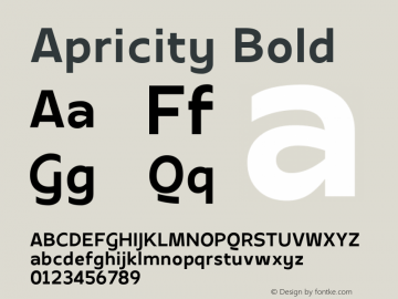 Apricity Bold Version 001.000图片样张