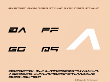 Avenger Expanded Italic Version 2.0; 2016图片样张
