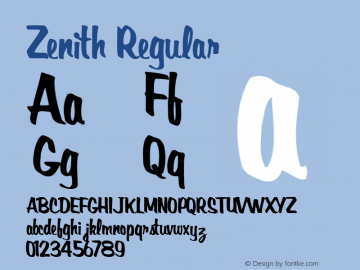 Zenith Regular Altsys Metamorphosis:11/14/94 Font Sample