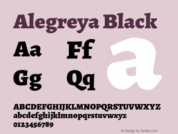 Alegreya Black Version 2.004;PS 002.004;hotconv 1.0.88;makeotf.lib2.5.64775图片样张