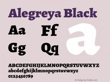 Alegreya Black Version 2.004; ttfautohint (v1.6)图片样张
