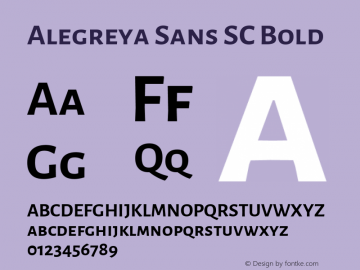 Alegreya Sans SC Bold Version 2.005; ttfautohint (v1.6)图片样张