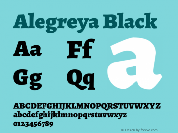 Alegreya Black Version 2.005; ttfautohint (v1.6)图片样张