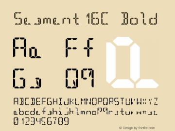Segment16C Bold  Font Sample