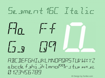 Segment16C Italic 图片样张