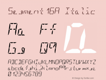 Segment16A Italic  Font Sample