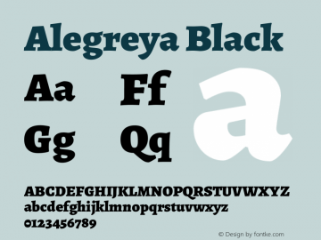 Alegreya Black Version 2.006; ttfautohint (v1.6)图片样张