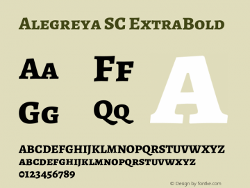 Alegreya SC ExtraBold Version 2.006;PS 002.006;hotconv 1.0.88;makeotf.lib2.5.64775 Font Sample