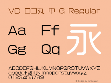 ＶＤ ロゴ丸 中 G Regular 2.00 Font Sample