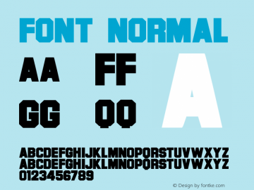 Font Normal 1.0 Wed Dec 06 14:20:20 2000 Font Sample