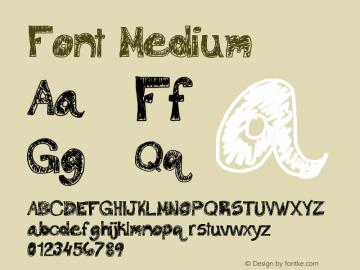 Font Medium Version 001.000图片样张