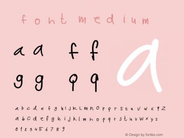 Font Medium Version 001.000图片样张