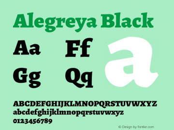 Alegreya Black Version 2.007; ttfautohint (v1.6)图片样张