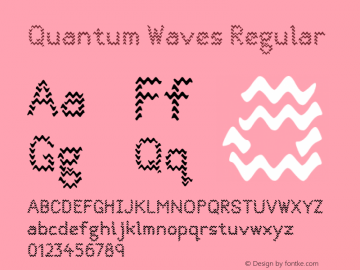 Quantum Waves Version 0.1 Font Sample