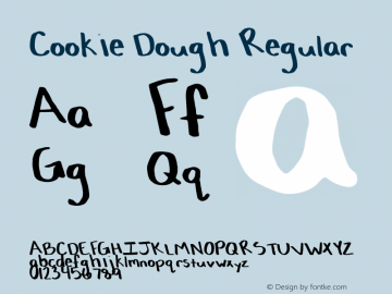 Cookie Dough Version 1.007;Fontself Maker 2.3.0 Font Sample
