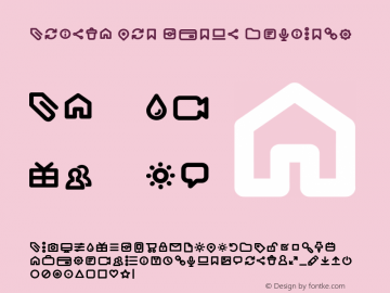 Arista Pro Icons SemiBold Version 1.000 Font Sample